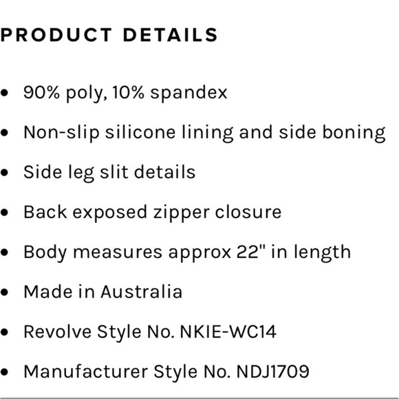 Nookie Glamour Strapless Jumpsuit sz S - Picture 4 of 10